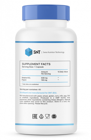 SNT Betaine, Бетаин, 60 капсул