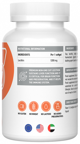Ultrasupps Lecithin, Лецитин, 60 капсул
