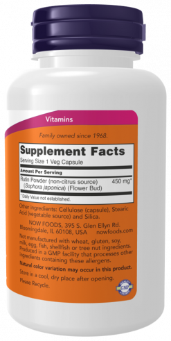 NOW Rutin, Рутин, 100 капсул