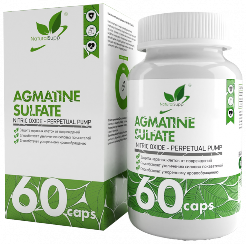Natural Supp Agmatine Sulfate, 60 капсул