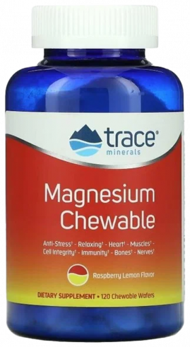 Trace Minerals Magnesium Chewable, Магний жевательный, 120 таблеток