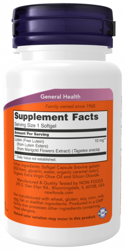 NOW Lutein Esters, Лютеин Эстерс, 120 капсул