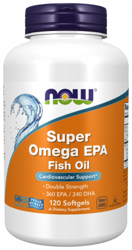 NOW Super omega EPA, Супер Омега ЭПК, 120 капсул